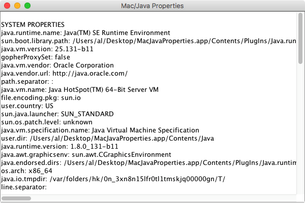 create a desktop shortcut on a mac for a java program